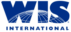 WIS International logo in blue
